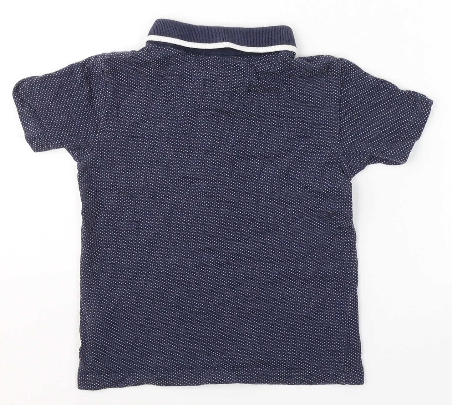Junior J Boys Blue Spotted Cotton Basic Polo Size 2-3 Years Collared