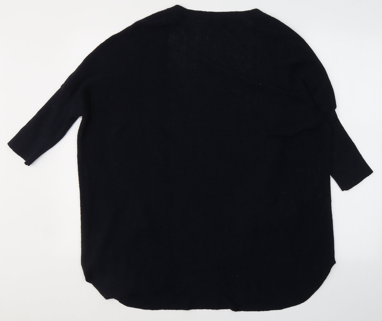 Oliver Bonas Womens Blue V-Neck  Polyester Cardigan Jumper Size 8   - Oversized