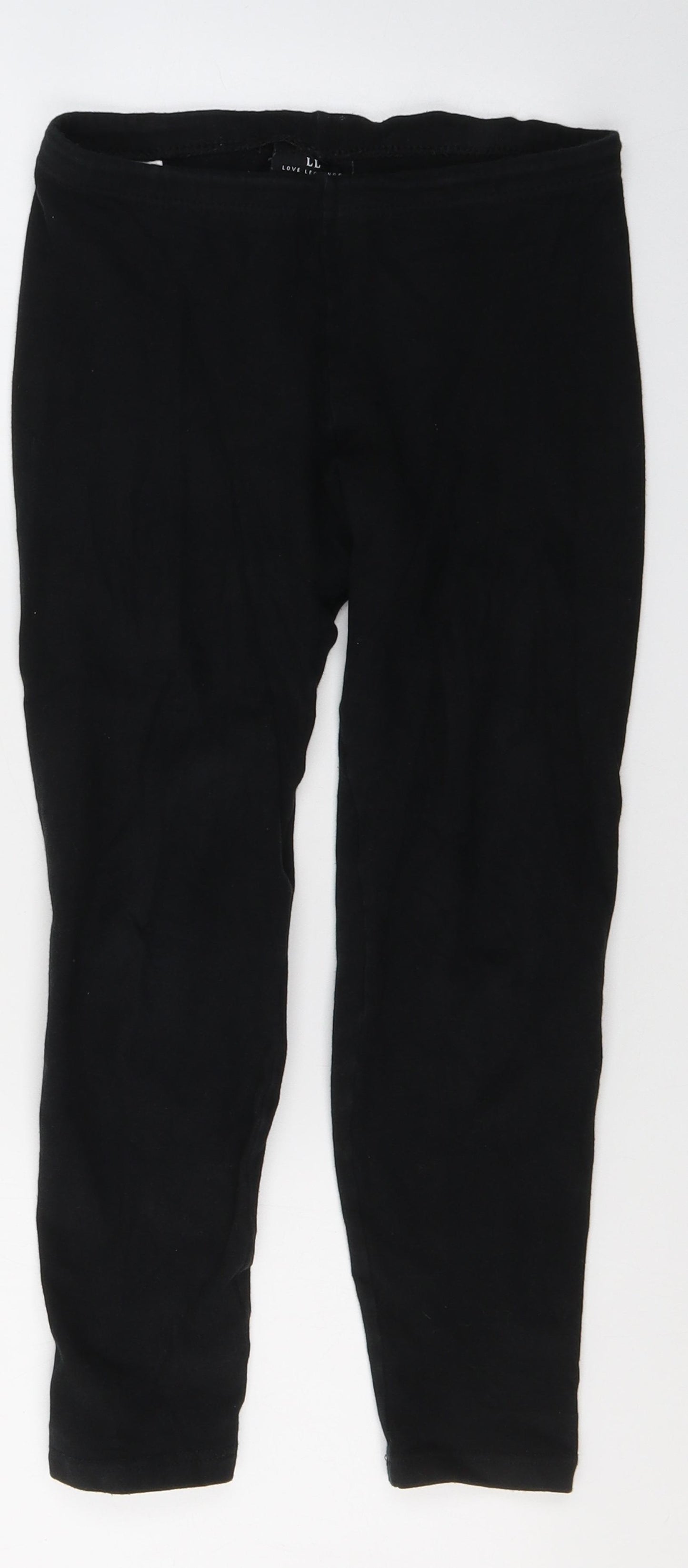 Love Leggings Womens Black  Cotton Jegging Leggings Size 10 L21 in   - cropped ancles