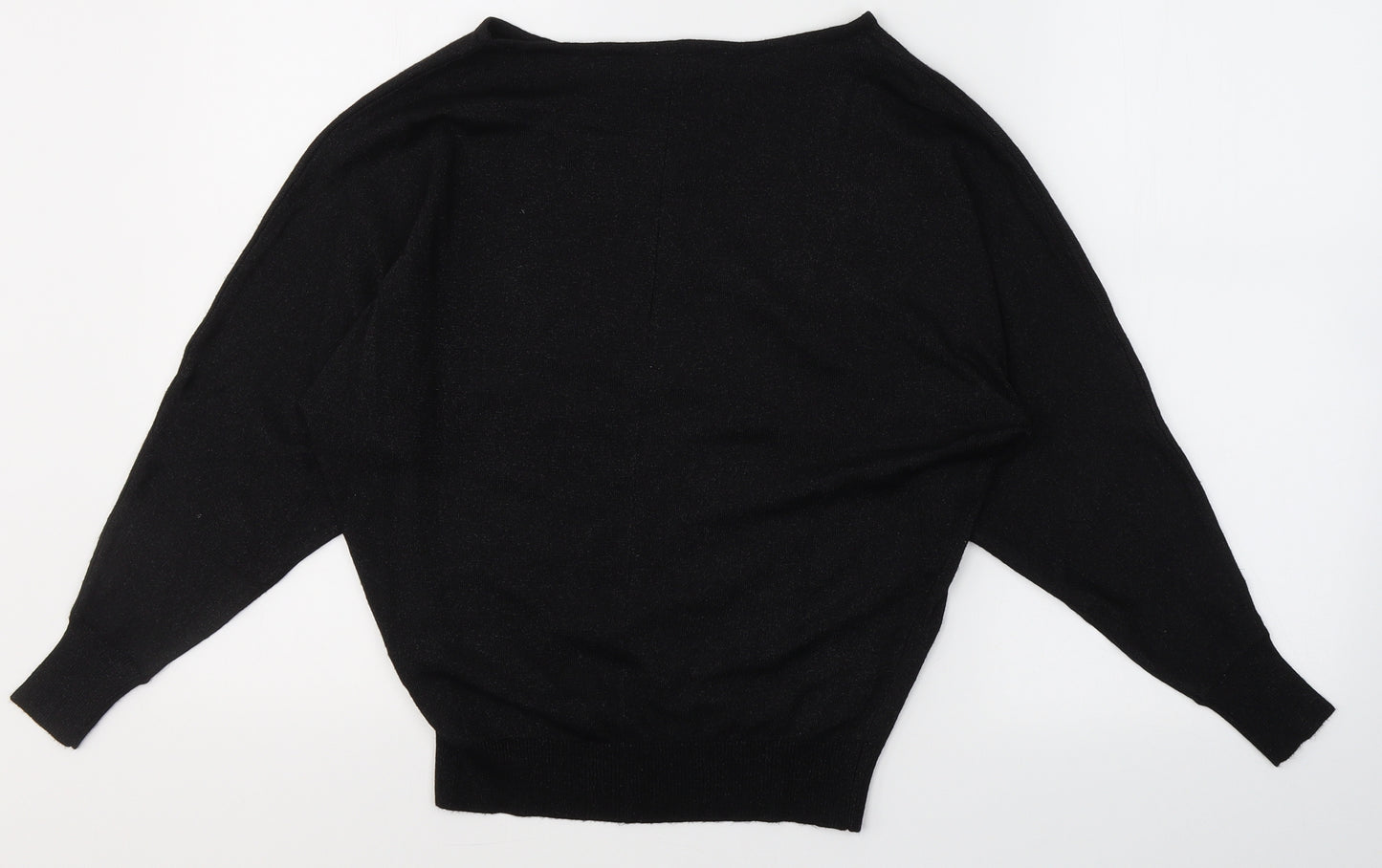 F&F Womens Black Boat Neck  Viscose Pullover Jumper Size 6