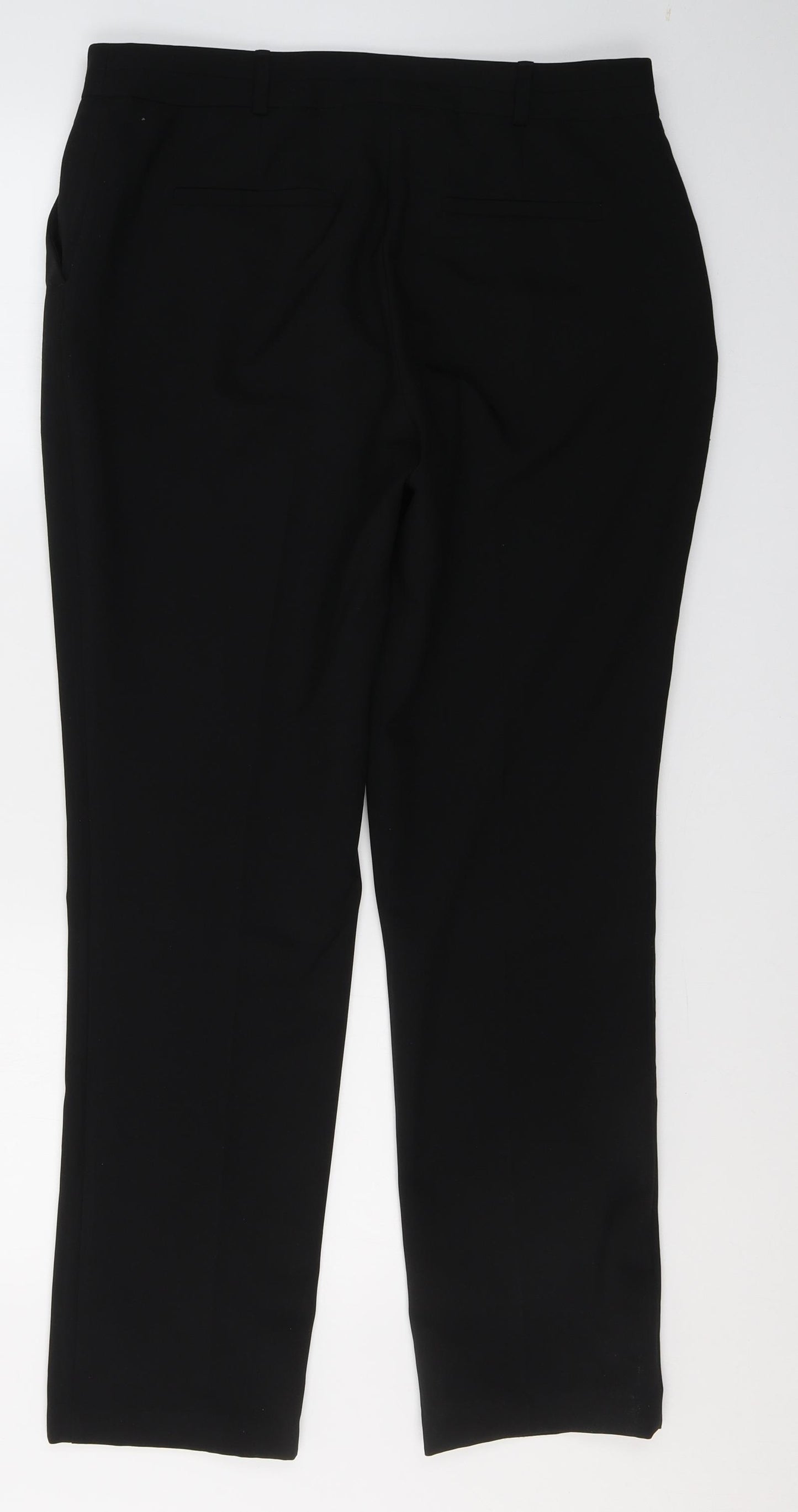 Dunnes Stores Womens Black  Polyester Trousers  Size 12 L29 in Regular