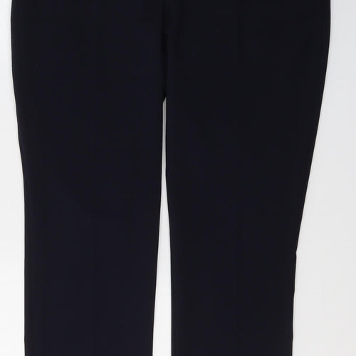 Dunnes Stores Womens Blue  Polyester Trousers  Size 12 L28 in Regular
