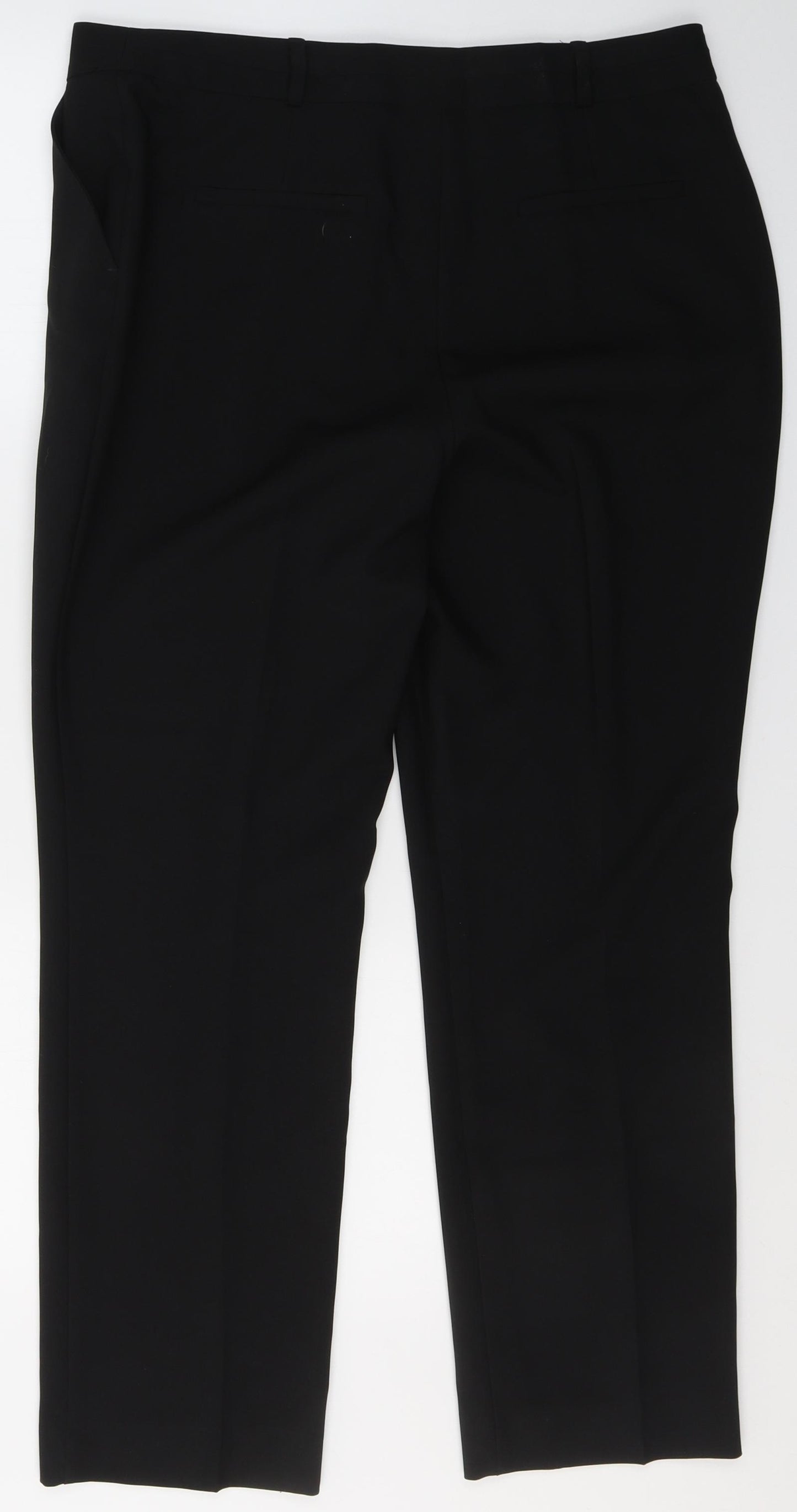 Dunnes Stores Womens Black  Polyester Trousers  Size 14 L29 in Regular