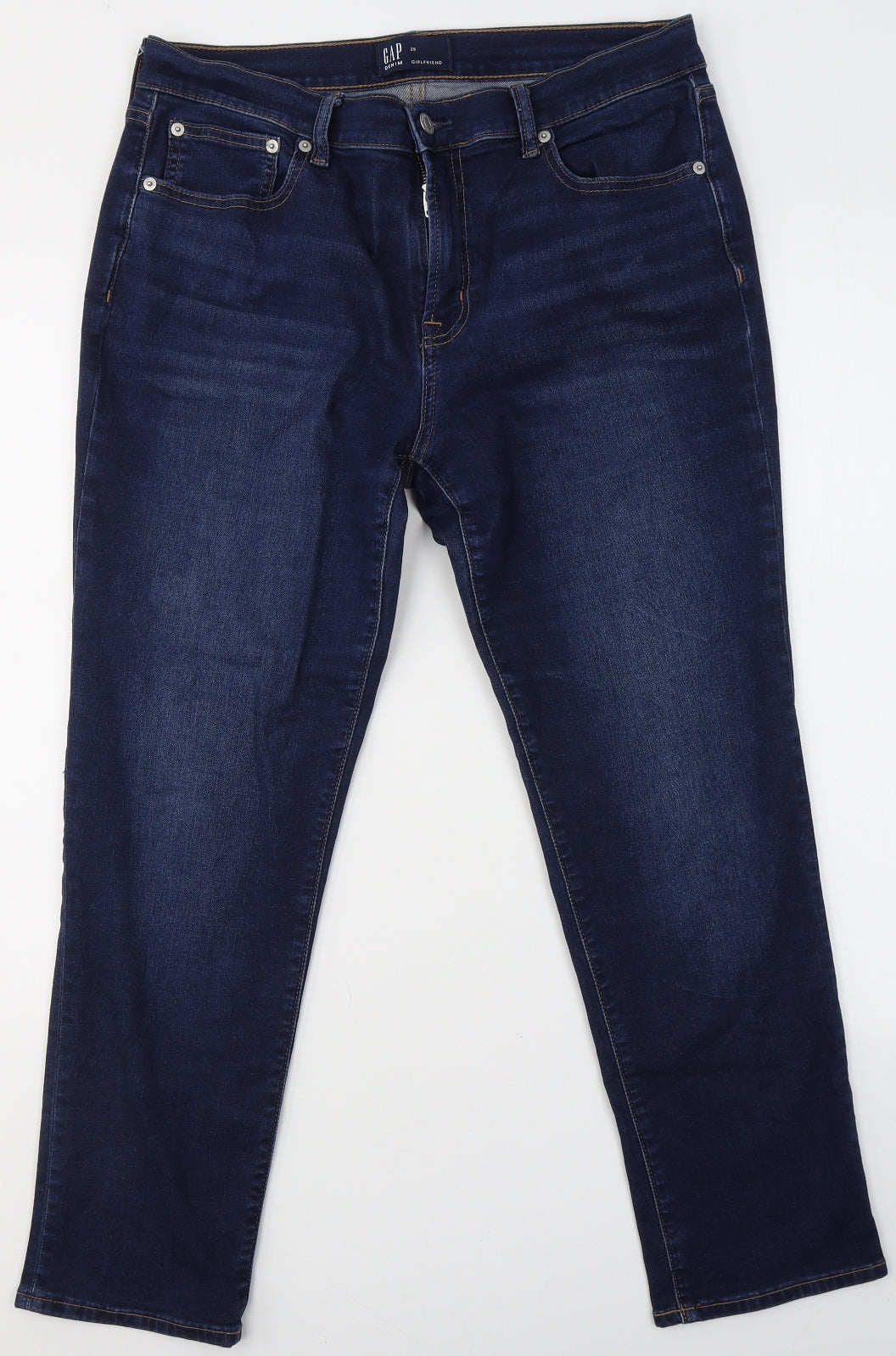Gap Womens Blue  Cotton Straight Jeans Size 35 in L26 in Regular