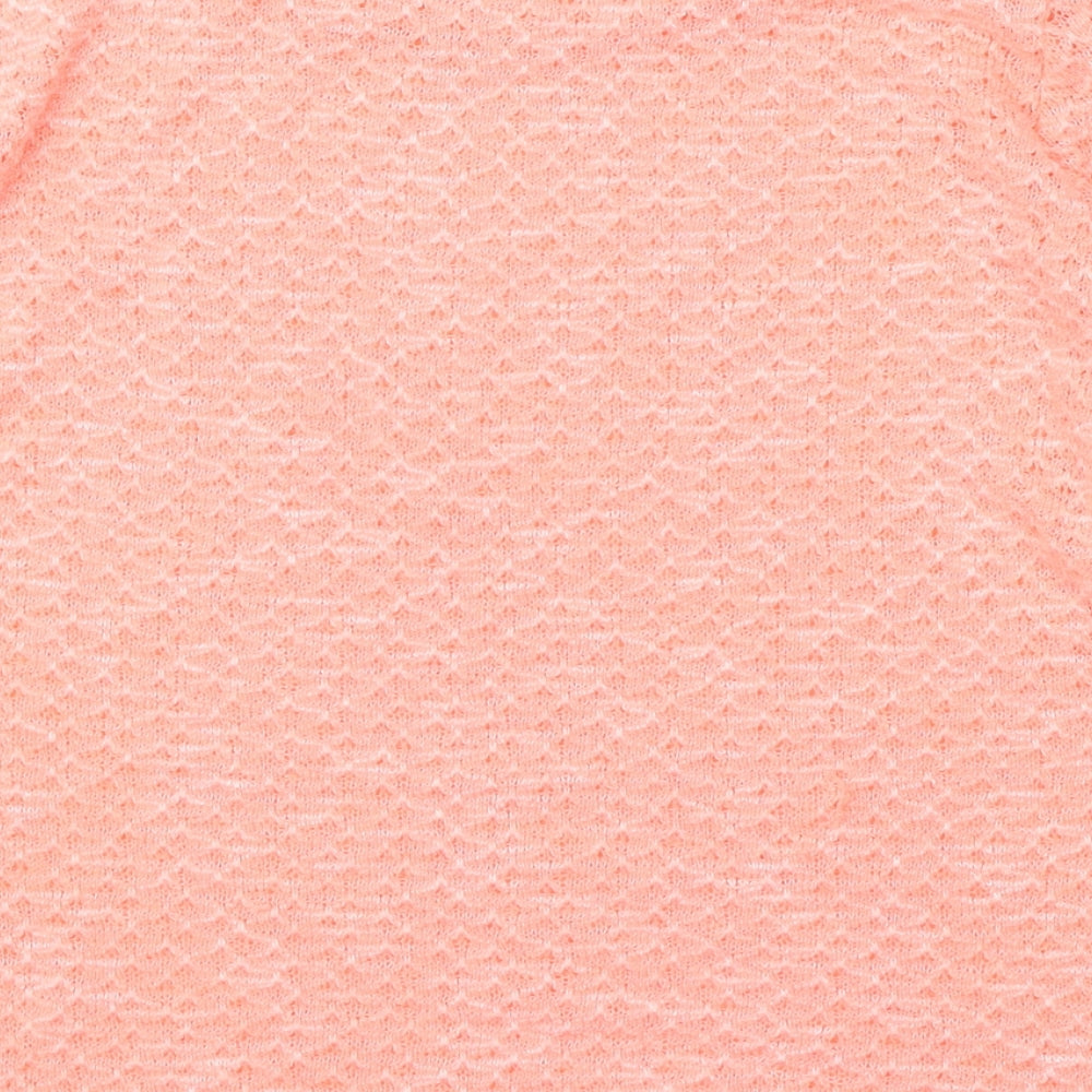 New Look Womens Pink Round Neck  Polyester Pullover Jumper Size 10   - Neon Pink