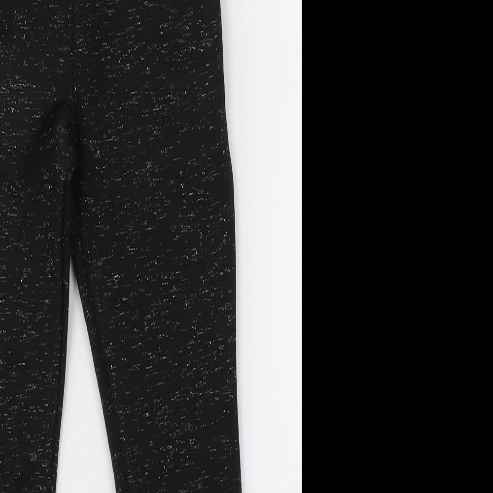 Dunnes Stores Girls Black  Polyester Jegging Trousers Size 6 Years  Regular  - Sparkle