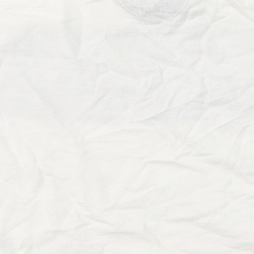 F&F Girls White  Cotton Basic T-Shirt Size 5-6 Years Round Neck  - Amazing