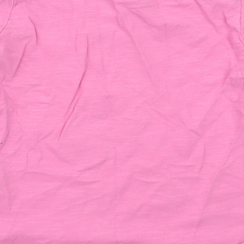 Mothercare Girls Pink  Cotton Basic T-Shirt Size 3-4 Years Crew Neck Pullover