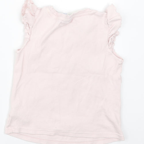 George Girls Pink Solid Cotton Top Pyjama Top Size 2-3 Years  Pullover - Peppa Pig Sunset Sleepover