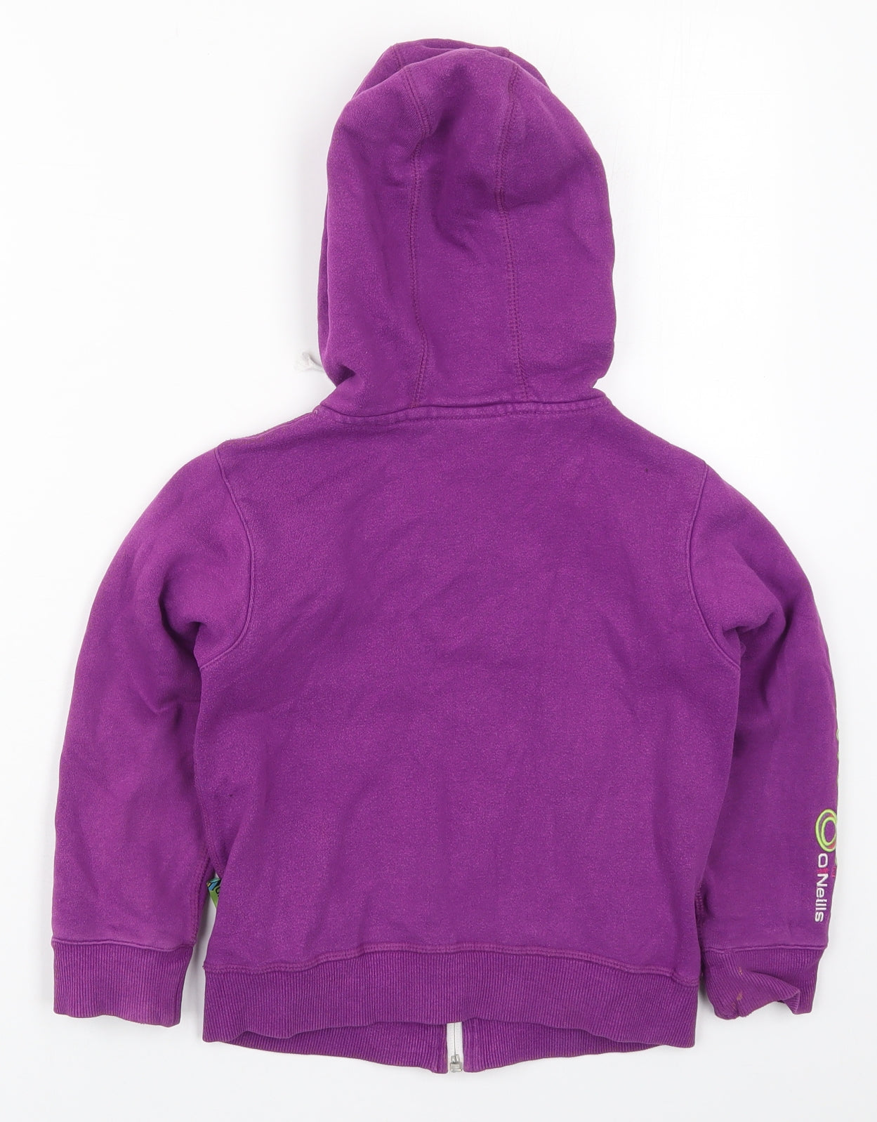 O'Neills Girls Purple  Cotton Full Zip Hoodie Size 5-6 Years  Zip