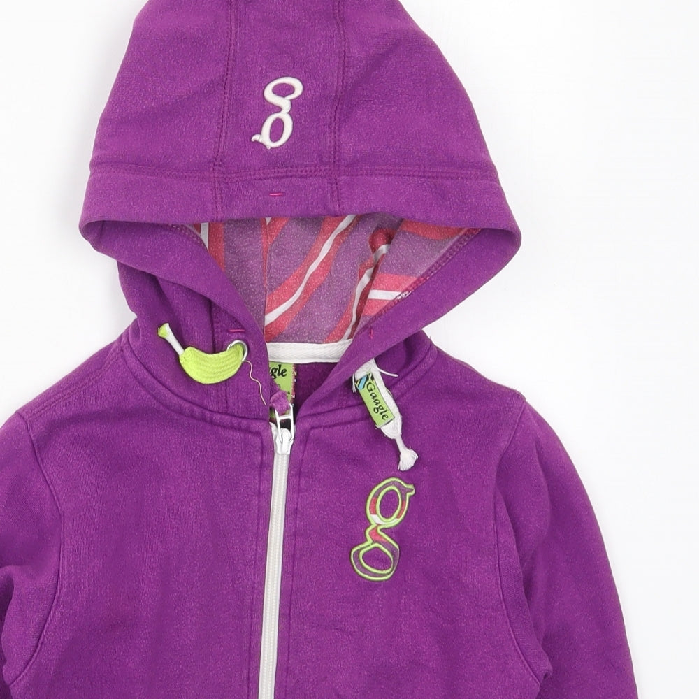 O'Neills Girls Purple  Cotton Full Zip Hoodie Size 5-6 Years  Zip