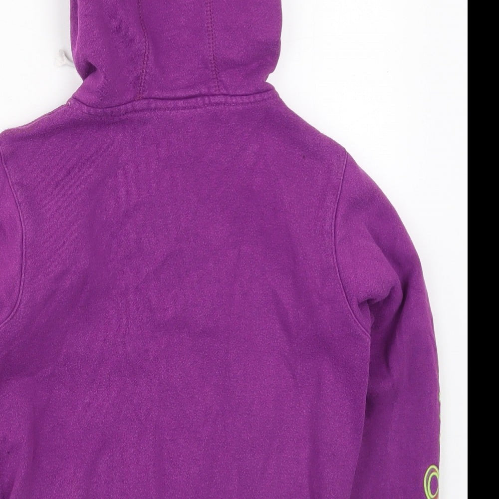 O'Neills Girls Purple  Cotton Full Zip Hoodie Size 5-6 Years  Zip