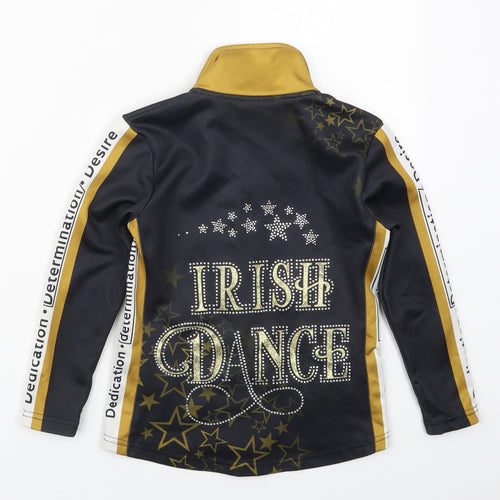 Dimensions Girls Black   Jacket  Size 6 Years  Zip - Irish Dance Stars