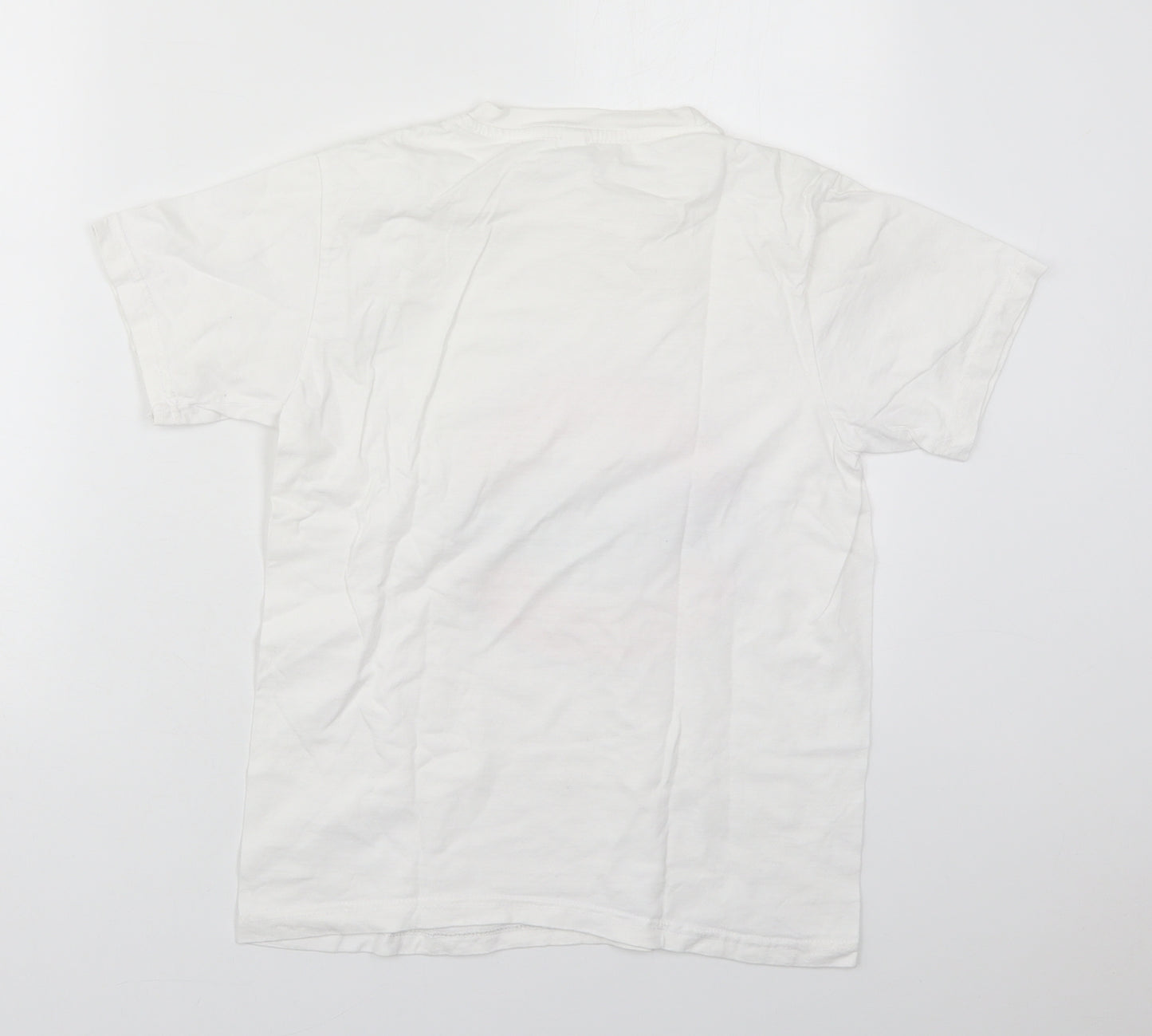 Preworn Mens White  Viscose  T-Shirt Size S Crew Neck  - Bir Pilsener Beer Bintang