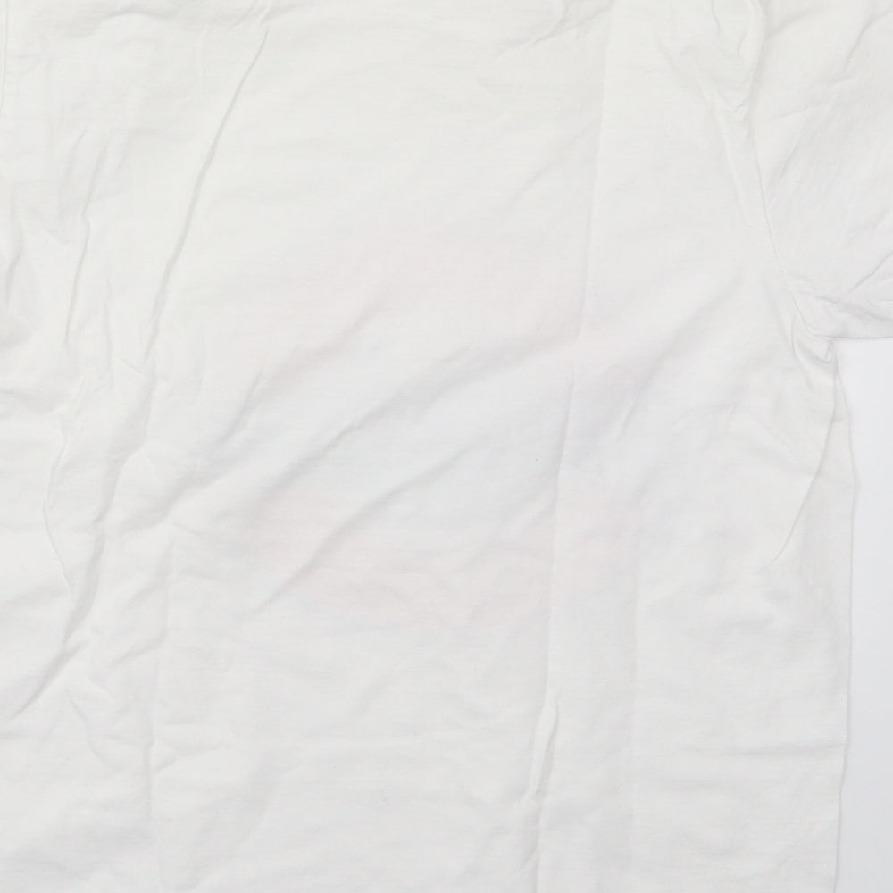 Preworn Mens White  Viscose  T-Shirt Size S Crew Neck  - Bir Pilsener Beer Bintang