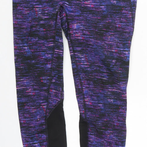 DOMYOS Womens Purple  Polyester Compression Leggings Size 33 in L30 in Regular