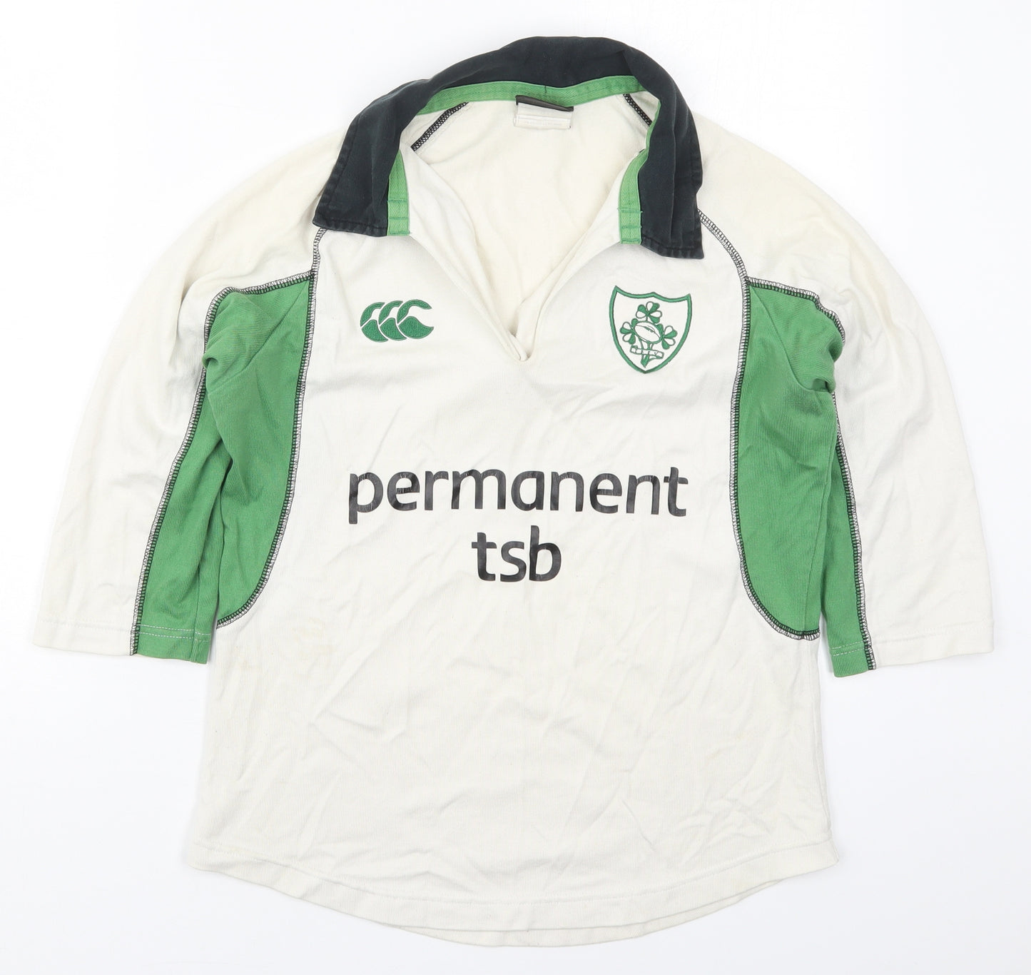 Canterbury Womens Green  Cotton Basic Polo Size 12 Collared - Rugby Permanent TBS