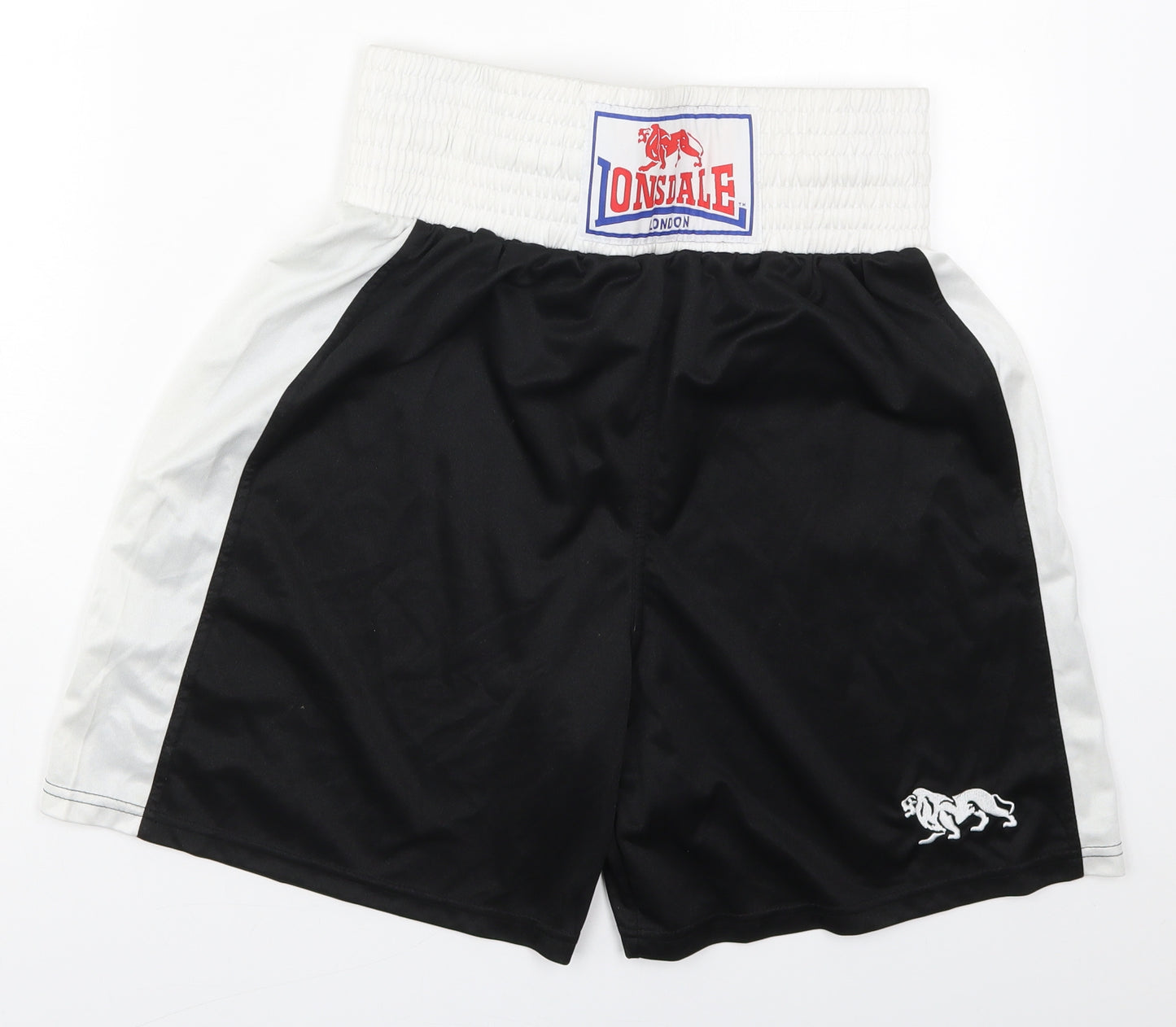 Lonsdale Mens Black  Polyester Sweat Shorts Size S L6 in Regular Drawstring