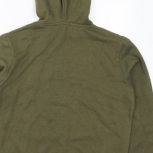 Boohoo Womens Green  Cotton Pullover Hoodie Size 6  Pullover
