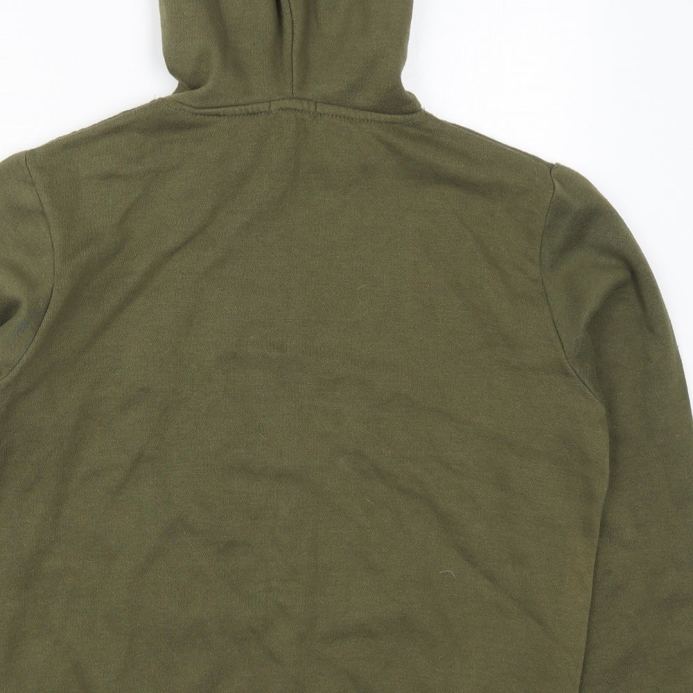 Boohoo Womens Green  Cotton Pullover Hoodie Size 6  Pullover