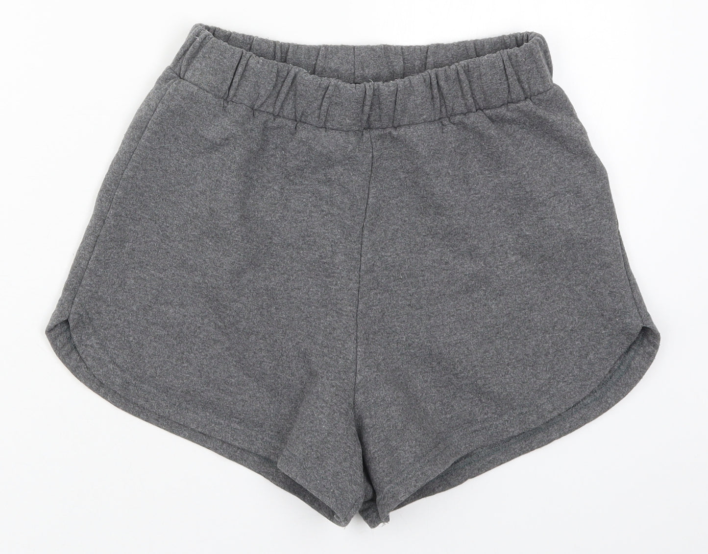 Boohoo Womens Grey  Cotton Sweat Shorts Size 6  Regular