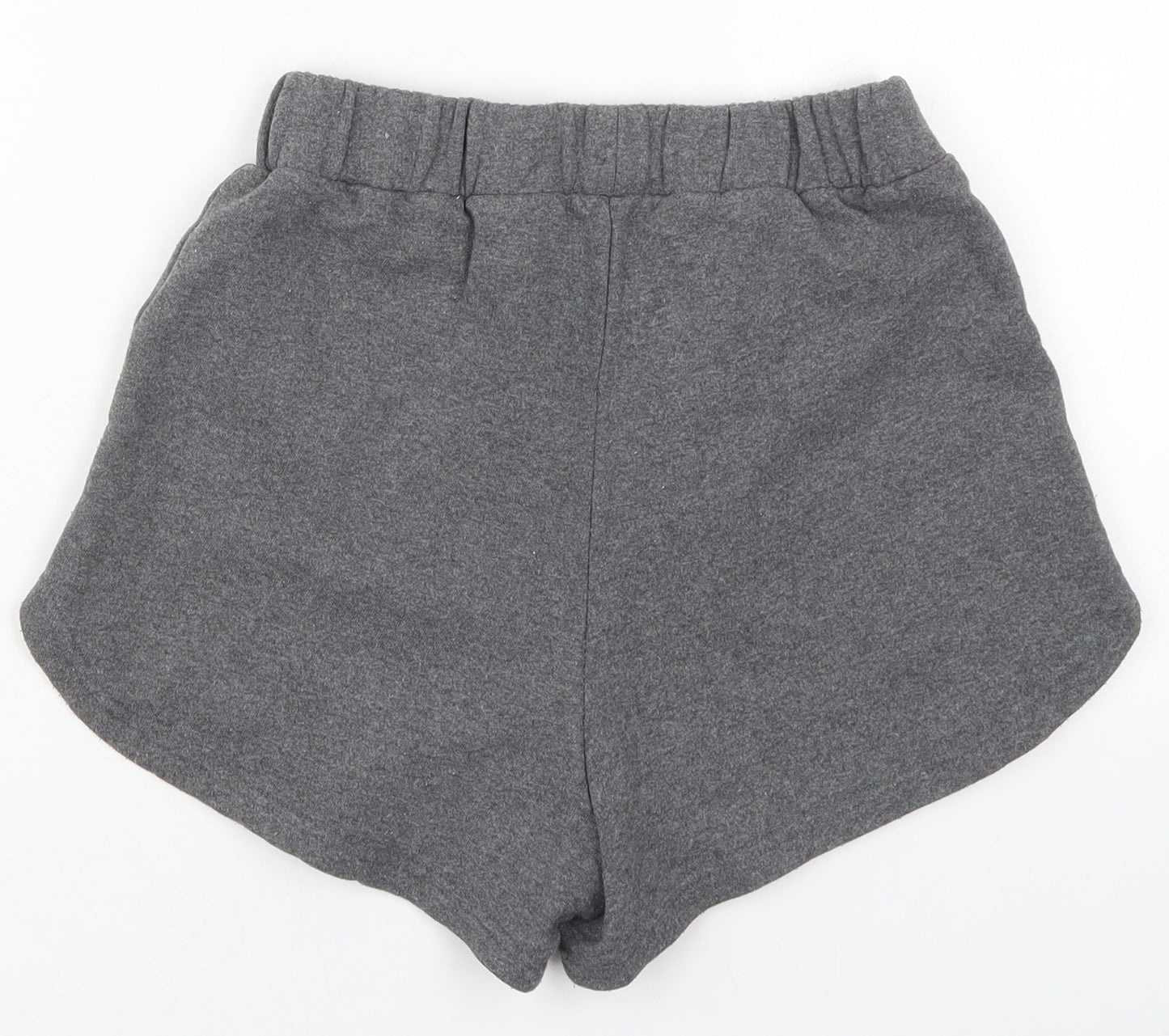 Boohoo Womens Grey  Cotton Sweat Shorts Size 6  Regular