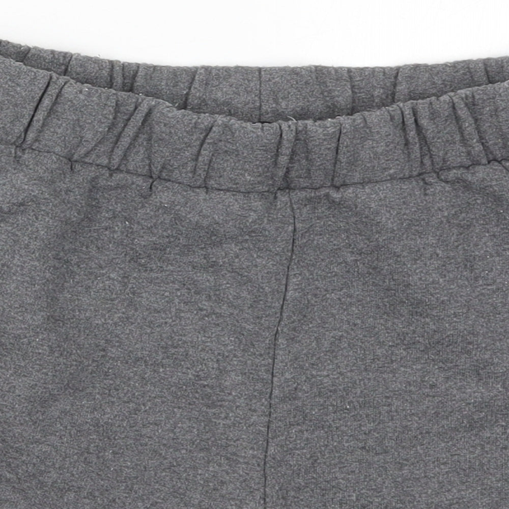 Boohoo Womens Grey  Cotton Sweat Shorts Size 6  Regular