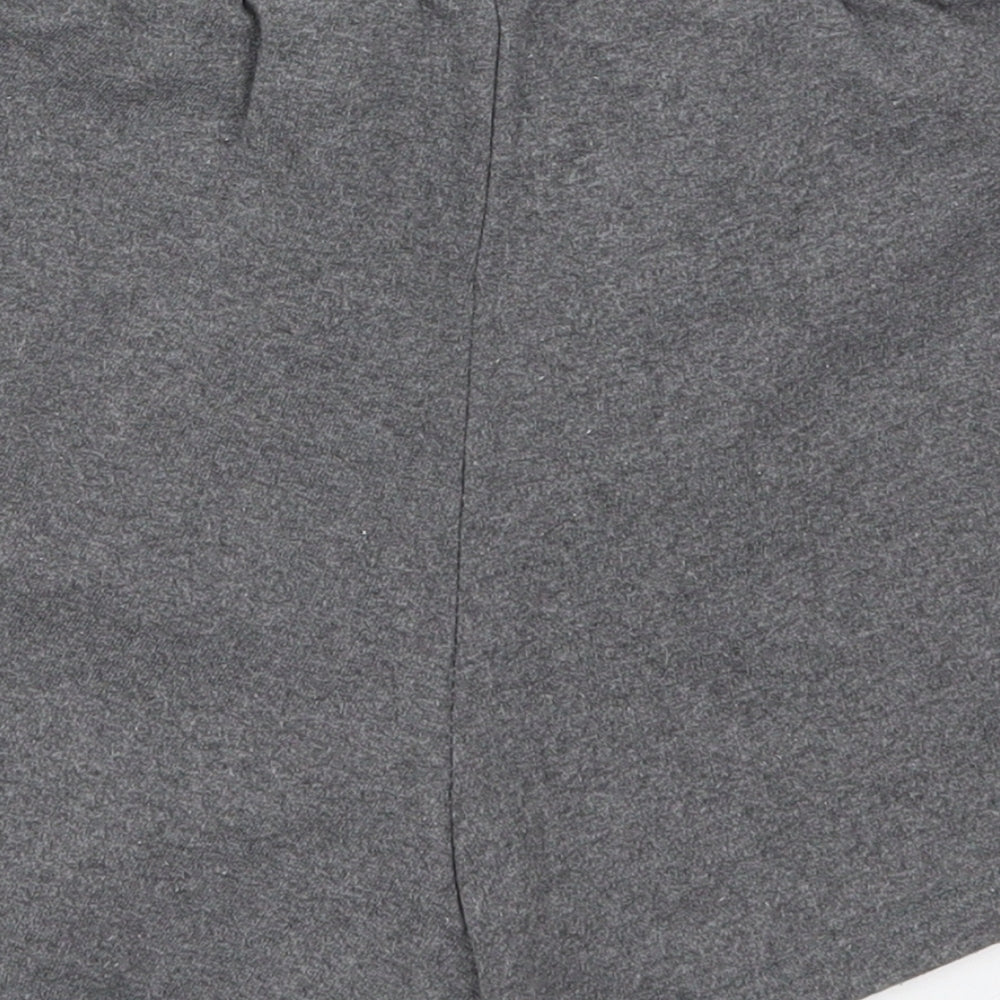Boohoo Womens Grey  Cotton Sweat Shorts Size 6  Regular