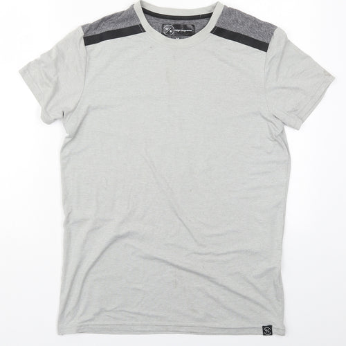 Reign Supreme Mens Grey  Polyester Basic T-Shirt Size S Crew Neck Pullover