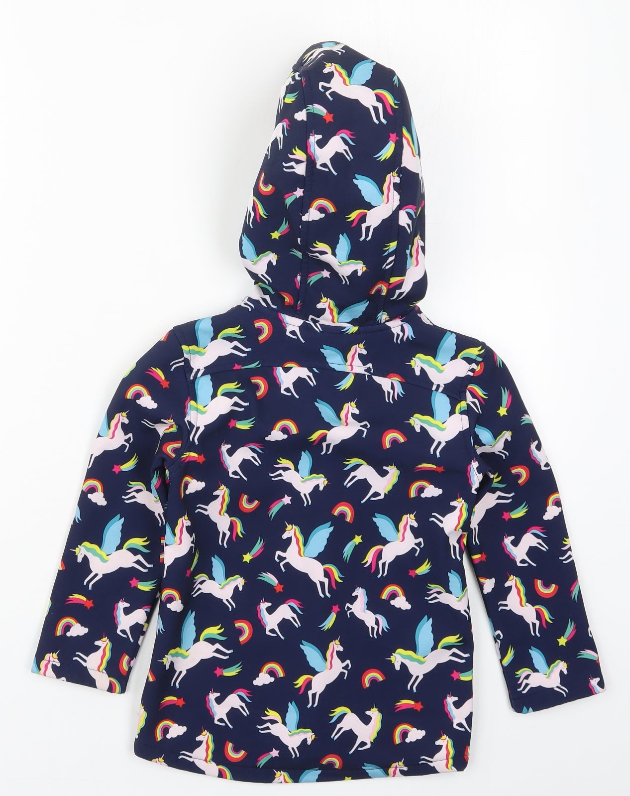 Mountain Warehouse Girls Blue   Basic Coat Coat Size 3-4 Years  Zip - Unicorns