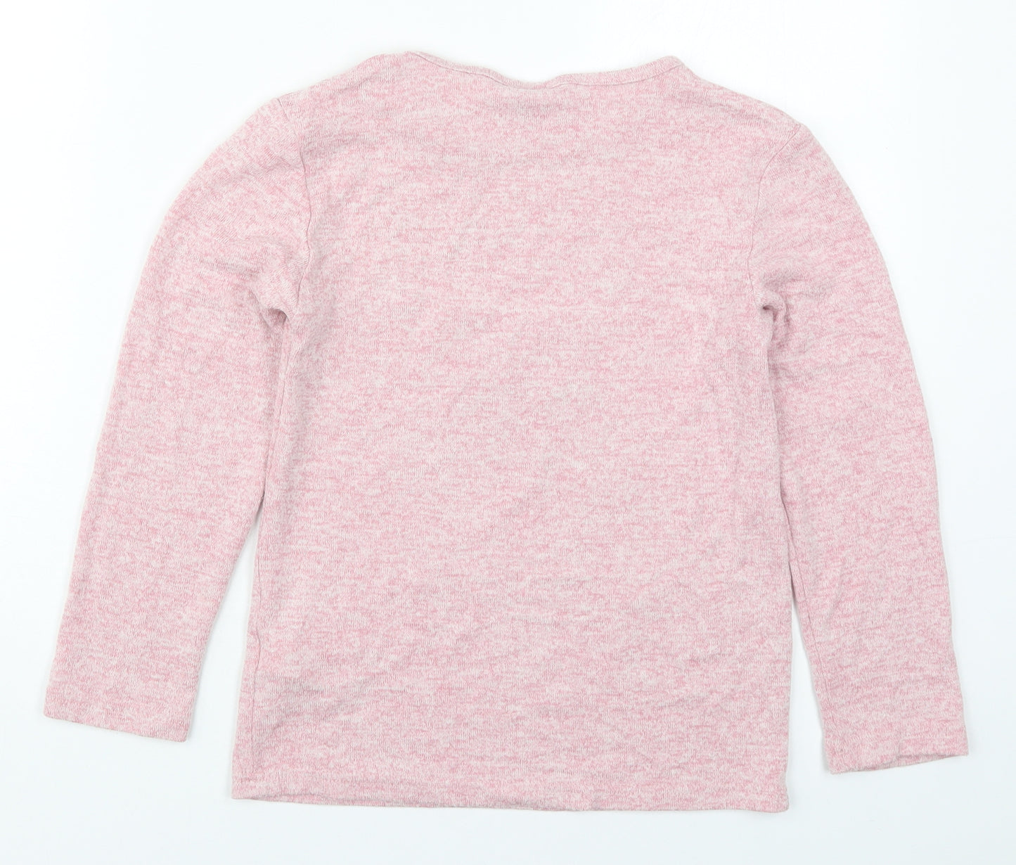 Primark Girls Pink  Viscose Basic T-Shirt Size 9-10 Years Round Neck Pullover - Embrace Your Inner Unicorn