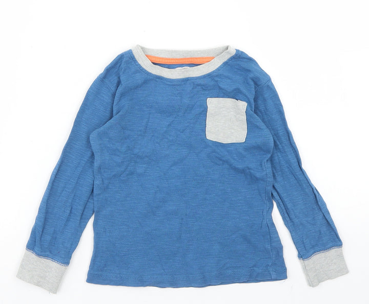 NEXT Boys Blue  Cotton Basic T-Shirt Size 2-3 Years Crew Neck  - Chest Pocket