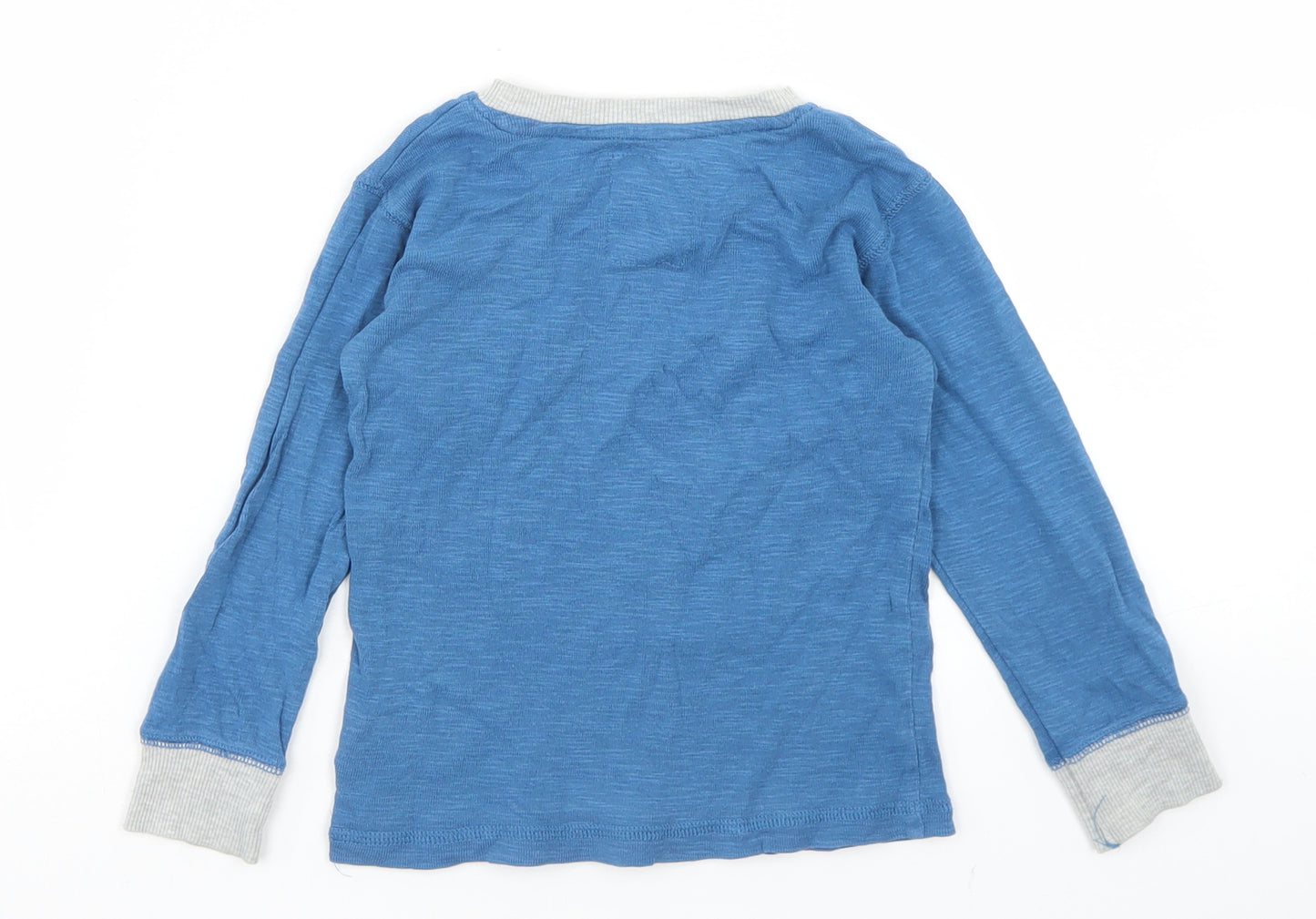 NEXT Boys Blue  Cotton Basic T-Shirt Size 2-3 Years Crew Neck  - Chest Pocket