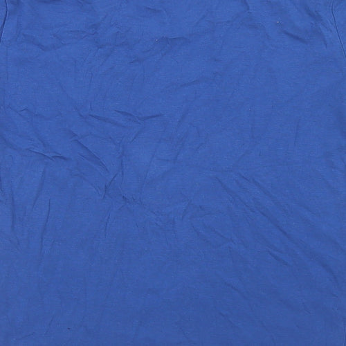 Dunnes Stores Boys Blue  Cotton Basic T-Shirt Size 7 Years Crew Neck  - Totally Cool