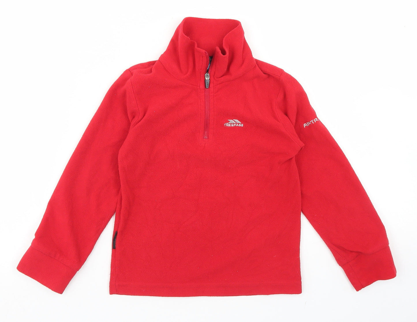 Trespass Boys Red  Polyester Pullover Sweatshirt Size 3-4 Years  Zip