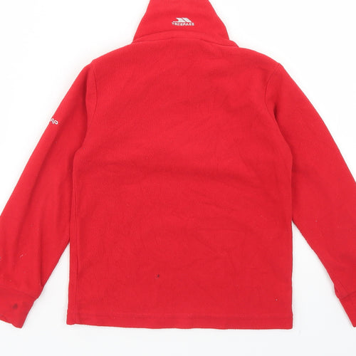 Trespass Boys Red  Polyester Pullover Sweatshirt Size 3-4 Years  Zip