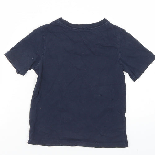 Gap Boys Blue  Cotton Basic T-Shirt Size 3 Years Crew Neck  - Paris