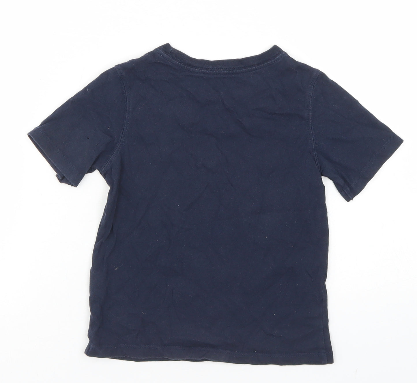 Gap Boys Blue  Cotton Basic T-Shirt Size 3 Years Crew Neck  - Paris