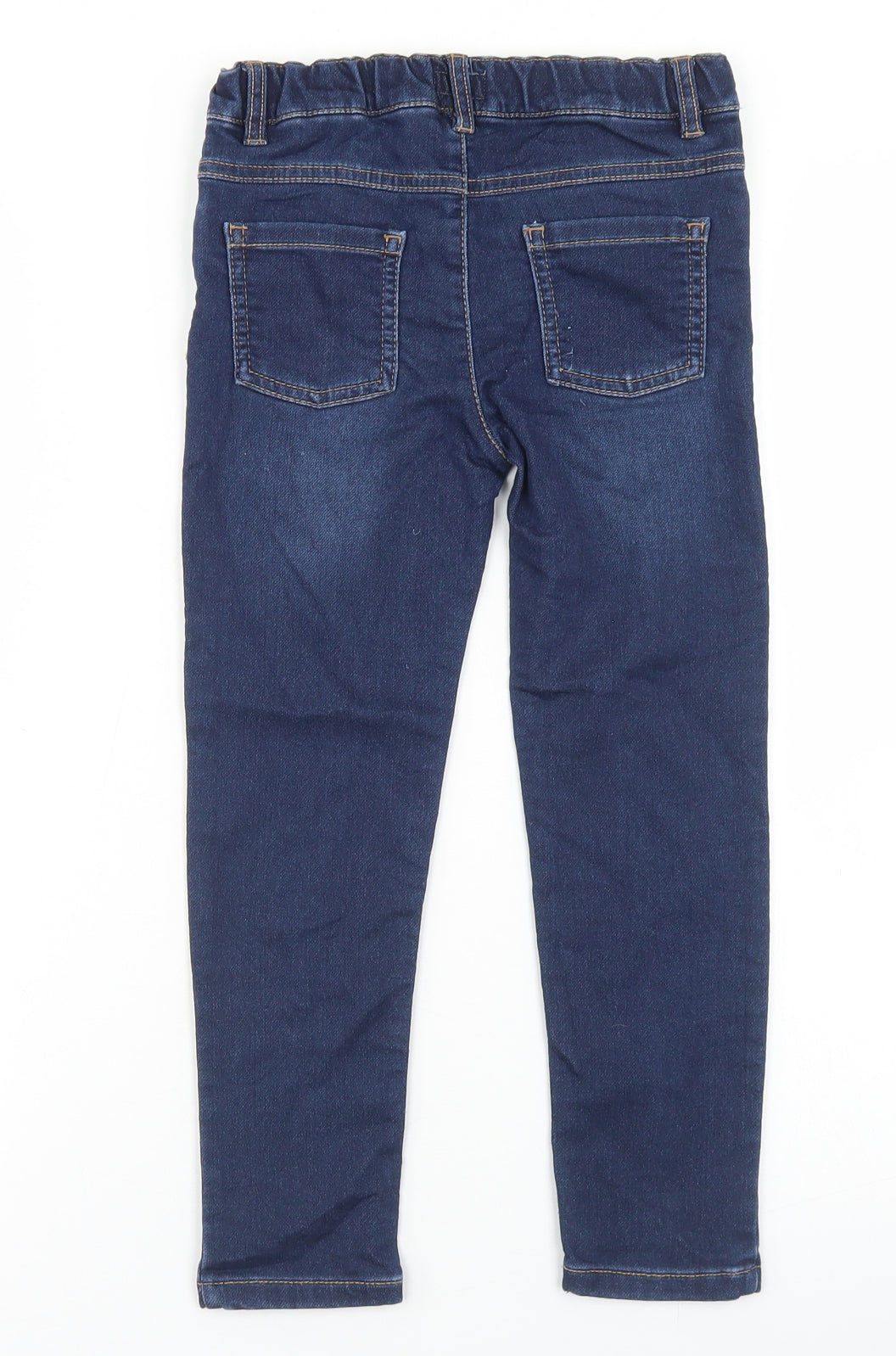 F&F Girls Blue  Cotton Skinny Jeans Size 5-6 Years  Regular Snap