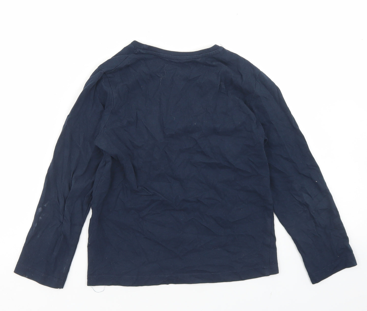 Primark Boys Blue  Cotton Basic T-Shirt Size 7-8 Years Crew Neck  - Los Angeles