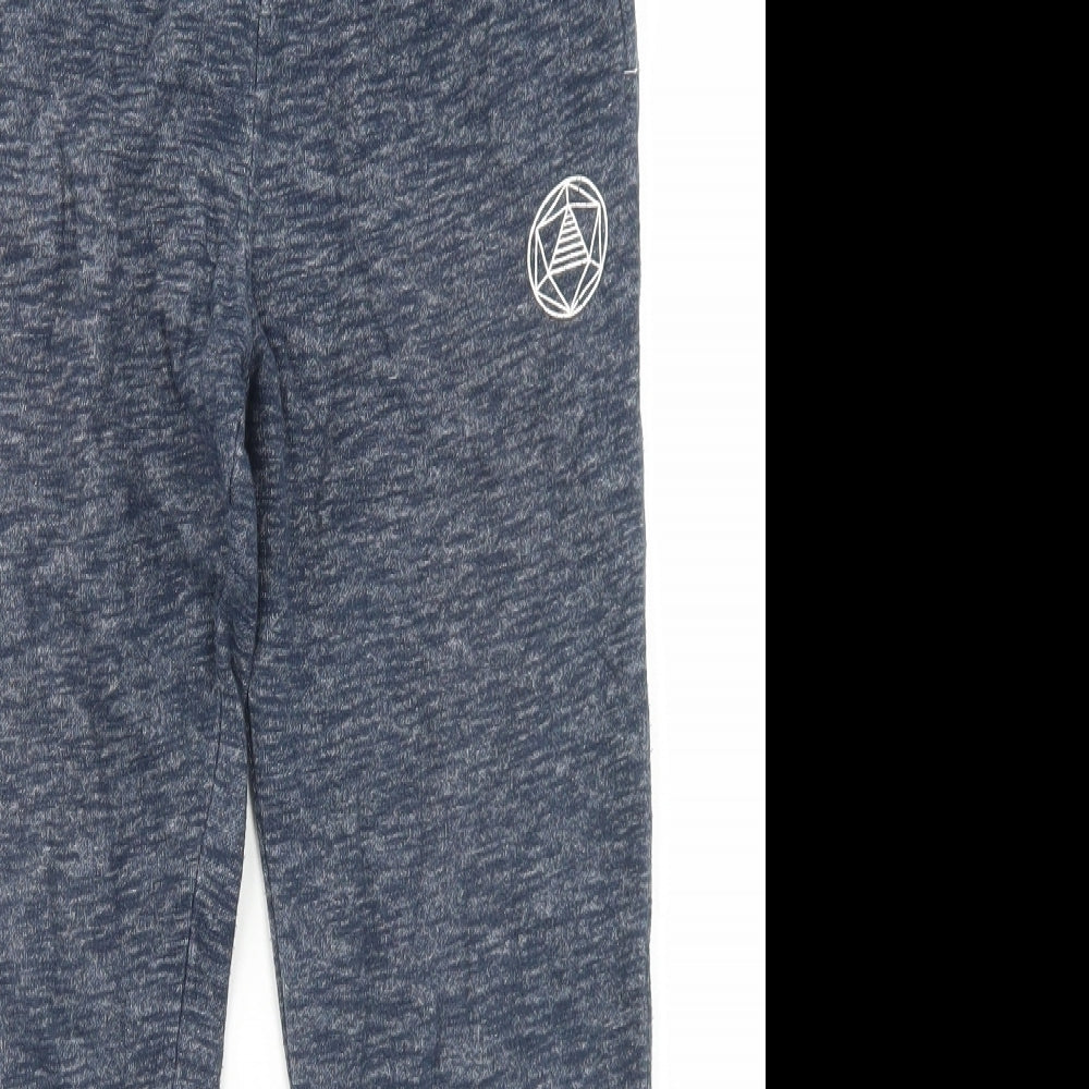 F&F Boys Blue  Cotton Jogger Trousers Size 8-9 Years  Regular Drawstring