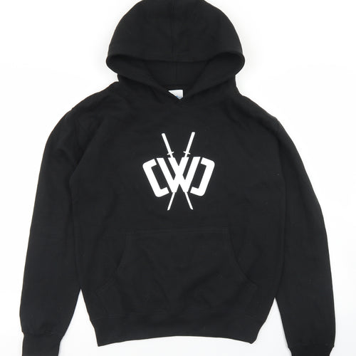 Gift Hub Boys Black  Cotton Pullover Hoodie Size XL