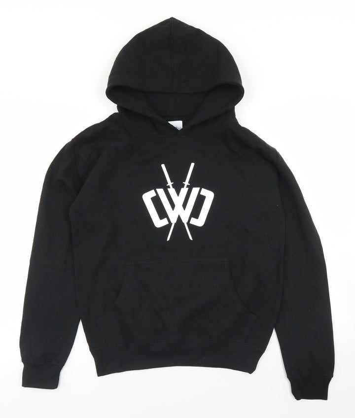 Gift Hub Boys Black Cotton Pullover Hoodie Size XL