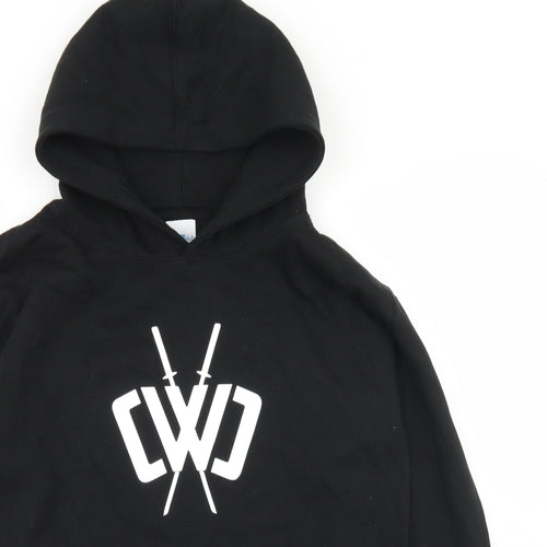 Gift Hub Boys Black  Cotton Pullover Hoodie Size XL