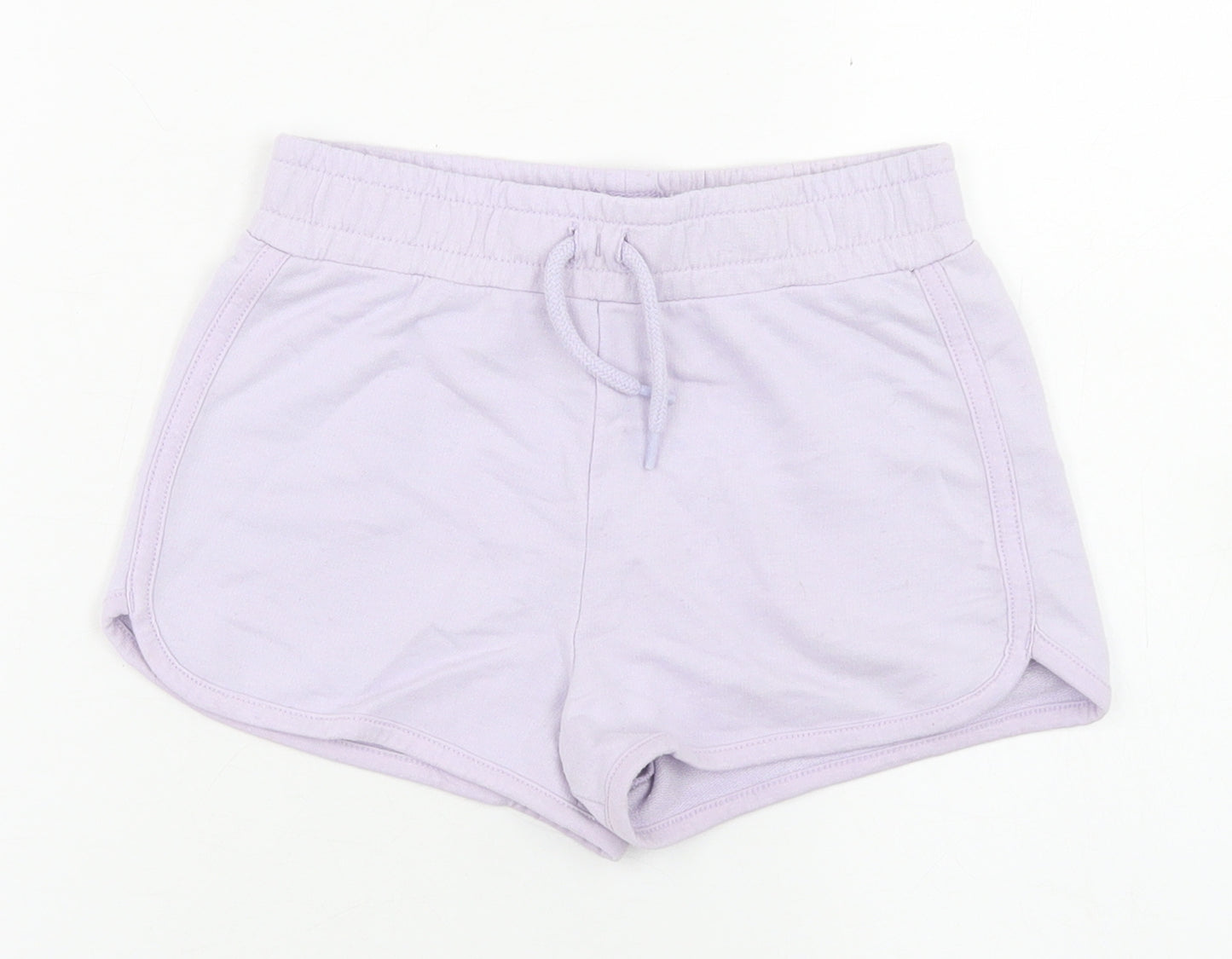 Dunnes Stores Girls Purple  Cotton Sweat Shorts Size 6-7 Years  Regular