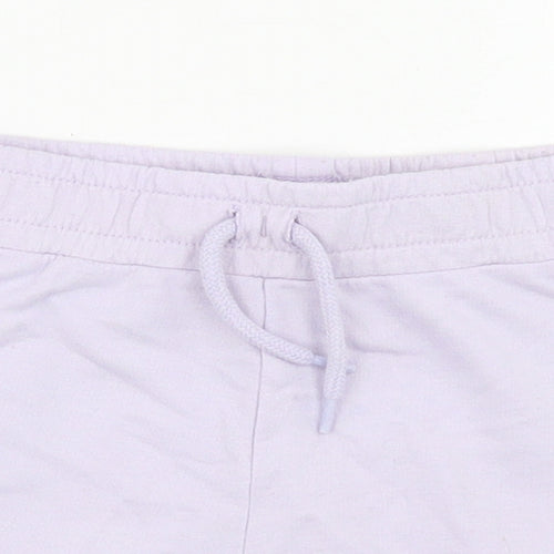 Dunnes Stores Girls Purple  Cotton Sweat Shorts Size 6-7 Years  Regular