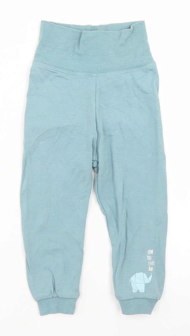 Lupilu Girls Blue  Cotton Jogger Trousers Size 6-9 Months