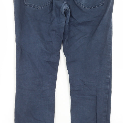NEXT Mens Blue  Cotton Straight Jeans Size 32 in L31 in Slim Button