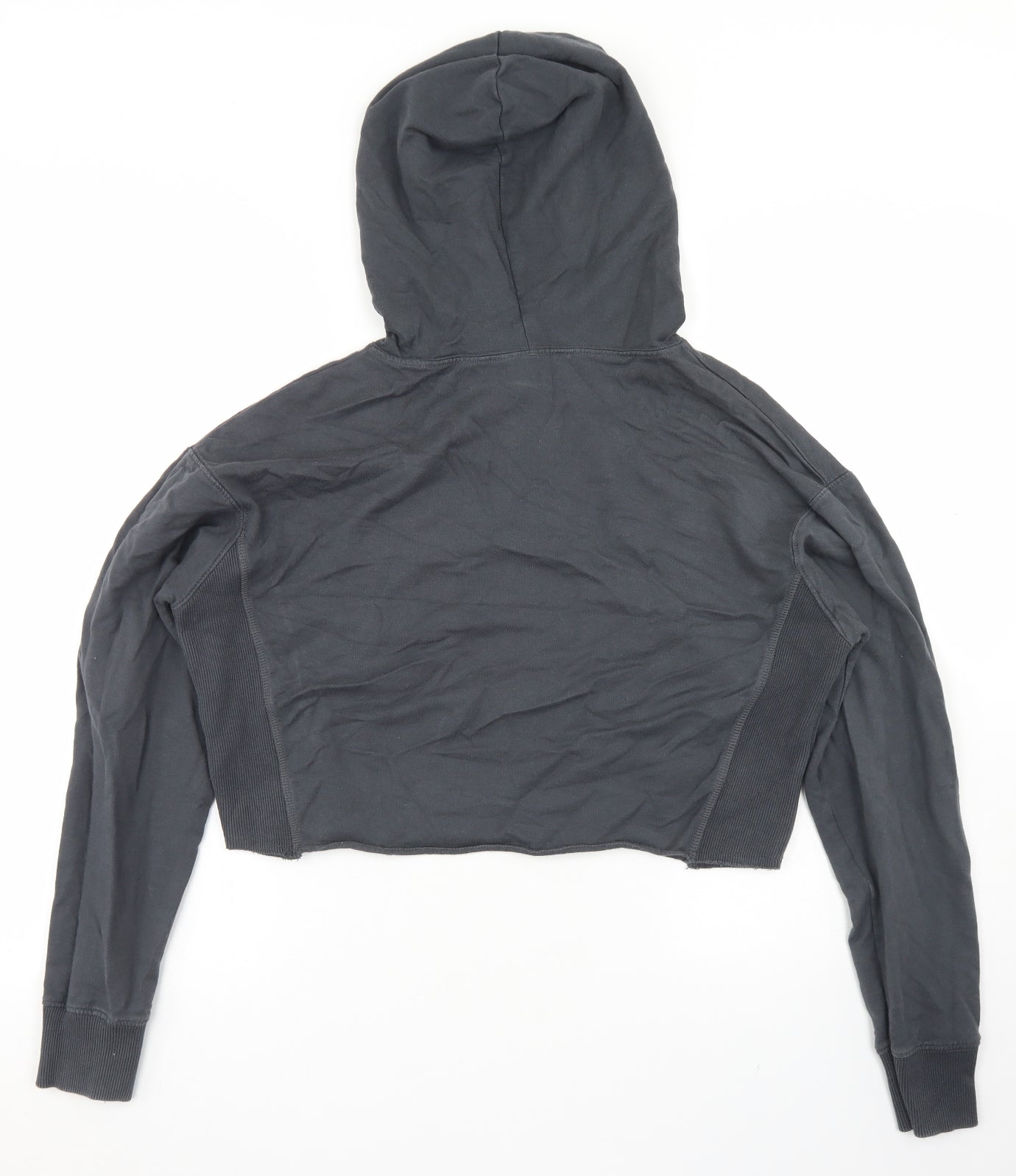 Primark Womens Grey  Cotton Pullover Hoodie Size S   - Cropped