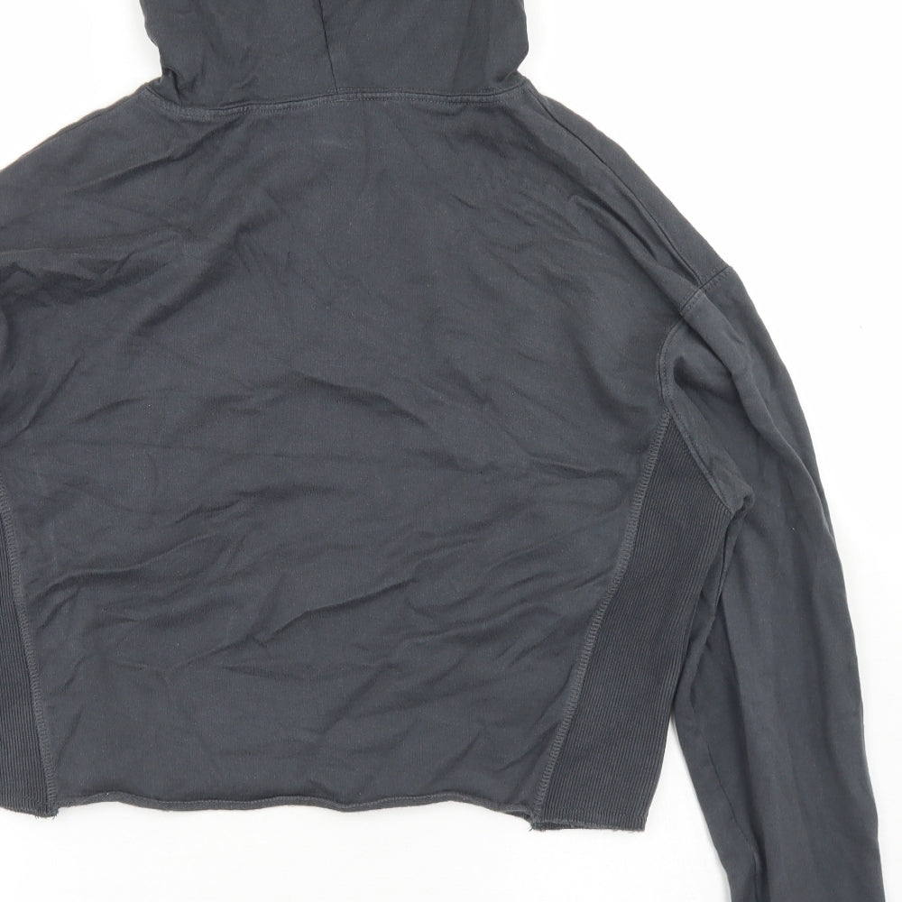 Primark Womens Grey  Cotton Pullover Hoodie Size S   - Cropped